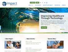 Tablet Screenshot of impact-advisors.com